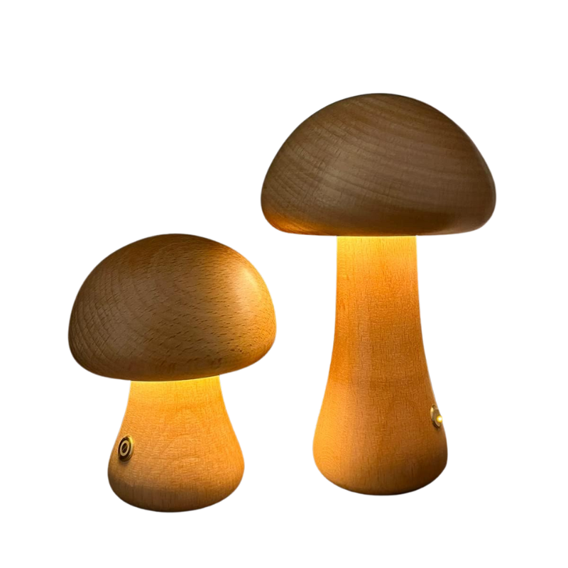 FJORN Holz LED Pilz